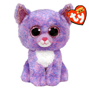 TY Beanie Boo's - CASSIDY - LAVENDER CAT - Birthday August 11 - BRAND NEW