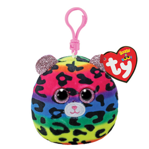 TY Squishy Beanies with Clips - DOTTY - LEOPARD - Birthday JUNE 16 - BRAND NEW IN STOCK