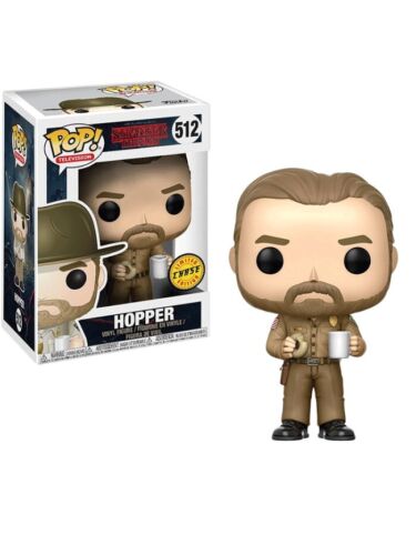 Funko Pop Vinyl ** CHASE ** - #512 HOPPER - STRANGER THINGS - Inc Pop Protector