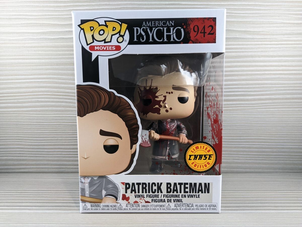 Funko Pop Vinyl ** CHASE ** - #942 PATRICK BATEMAN - AMERICAN PSYCHO - Inc Pop Protector