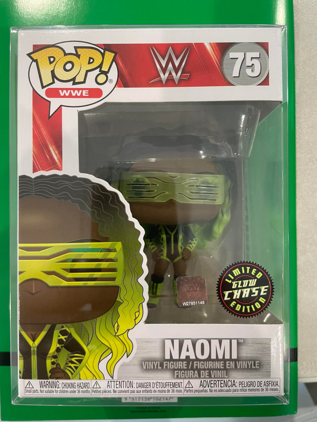 Funko Pop Vinyl ** CHASE ** - #75 NAOMI - WWE - Inc Pop Protector