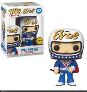 Funko Pop Vinyl ** CHASE ** - EVEL KNIEVEL - ICONS - Inc Pop Protector