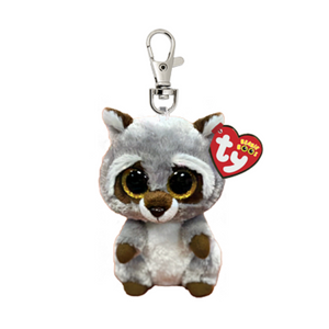 TY Beanie Boo's With Clip - OAKIE - GRAY RACCOON - Birthday March 5 - Brand New