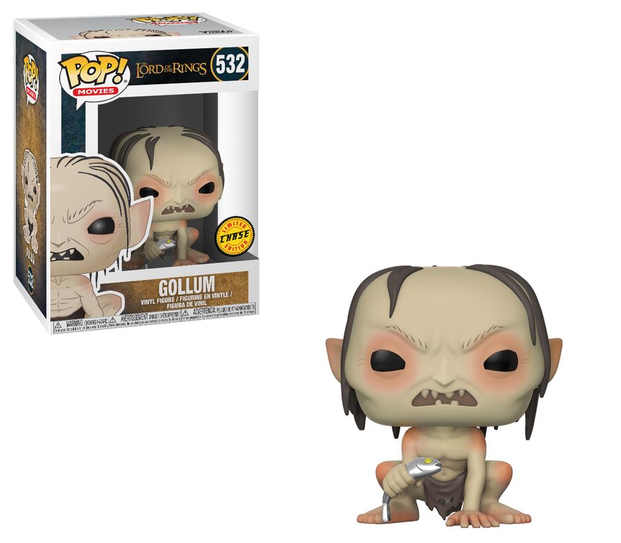 Funko Pop Vinyl - CHASE - #532 GOLLUM (with fish) - LORD OF THE RINGS - CHASE VARIANT