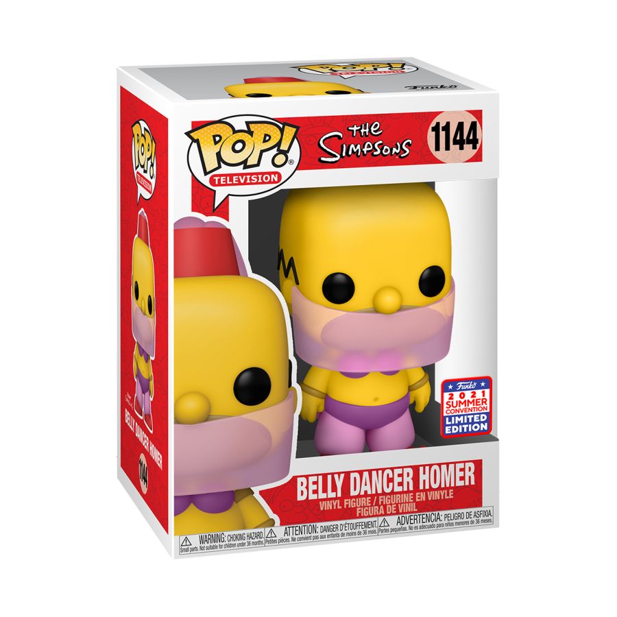 Funko Pop Vinyl #1144 HOMER BELLY DANCE - SDCC 21 EXCLUSIVE - THE SIMPSONS