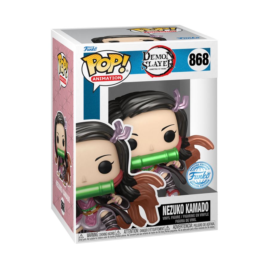 Funko Pop Vinyl #868 NEZUKO - METALLIC - DEMON SLAYER - US EXCLUSIVE